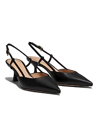 Ascent 55MM Leather Slingback Pumps