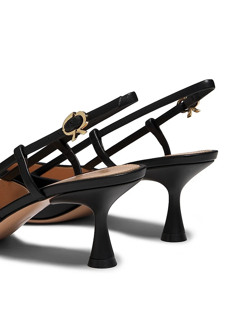 Ascent 55MM Leather Slingback Pumps