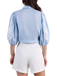 Abbie Floral Embroidered Blouse