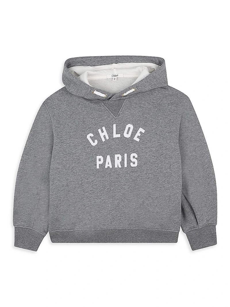 Little Girl's & Logo Fleece Hoodie