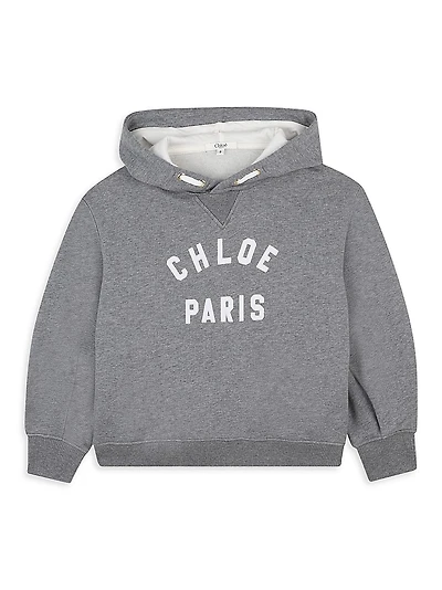 Little Girl's & Logo Fleece Hoodie
