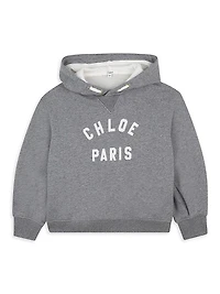 Little Girl's & Logo Fleece Hoodie