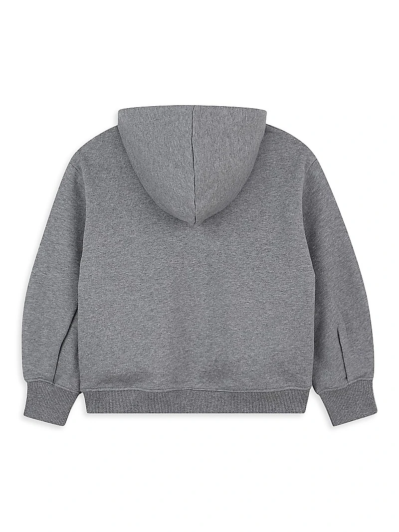 Little Girl's & Logo Fleece Hoodie
