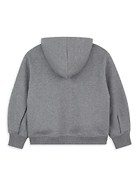 Little Girl's & Logo Fleece Hoodie