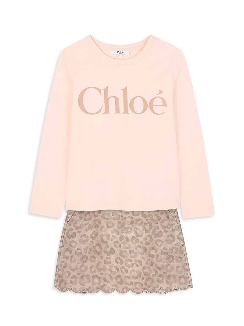 Little Girl's & Logo Long-Sleeve T-Shirt