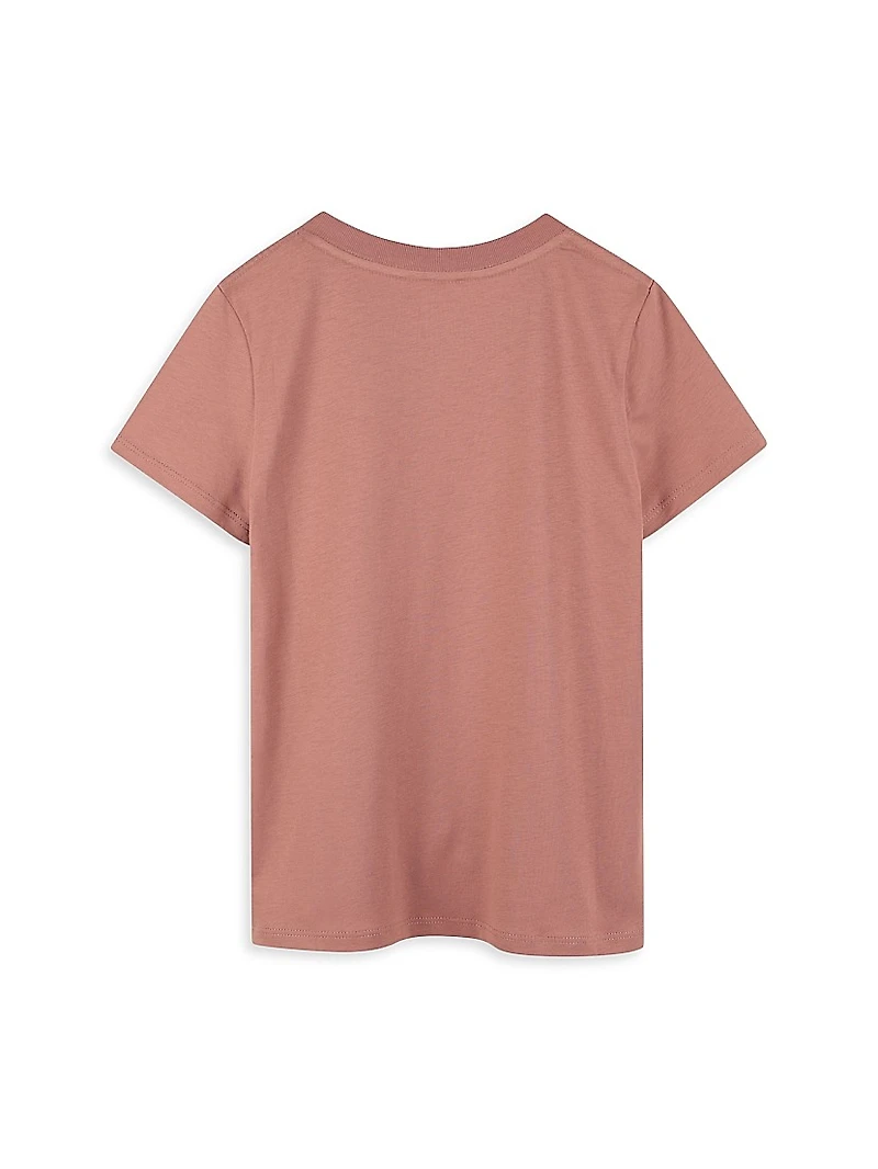 Little Girl's & Logo Velvet T-Shirt