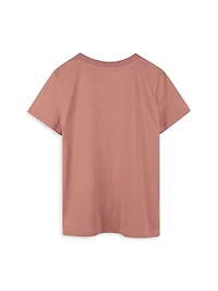 Little Girl's & Logo Velvet T-Shirt