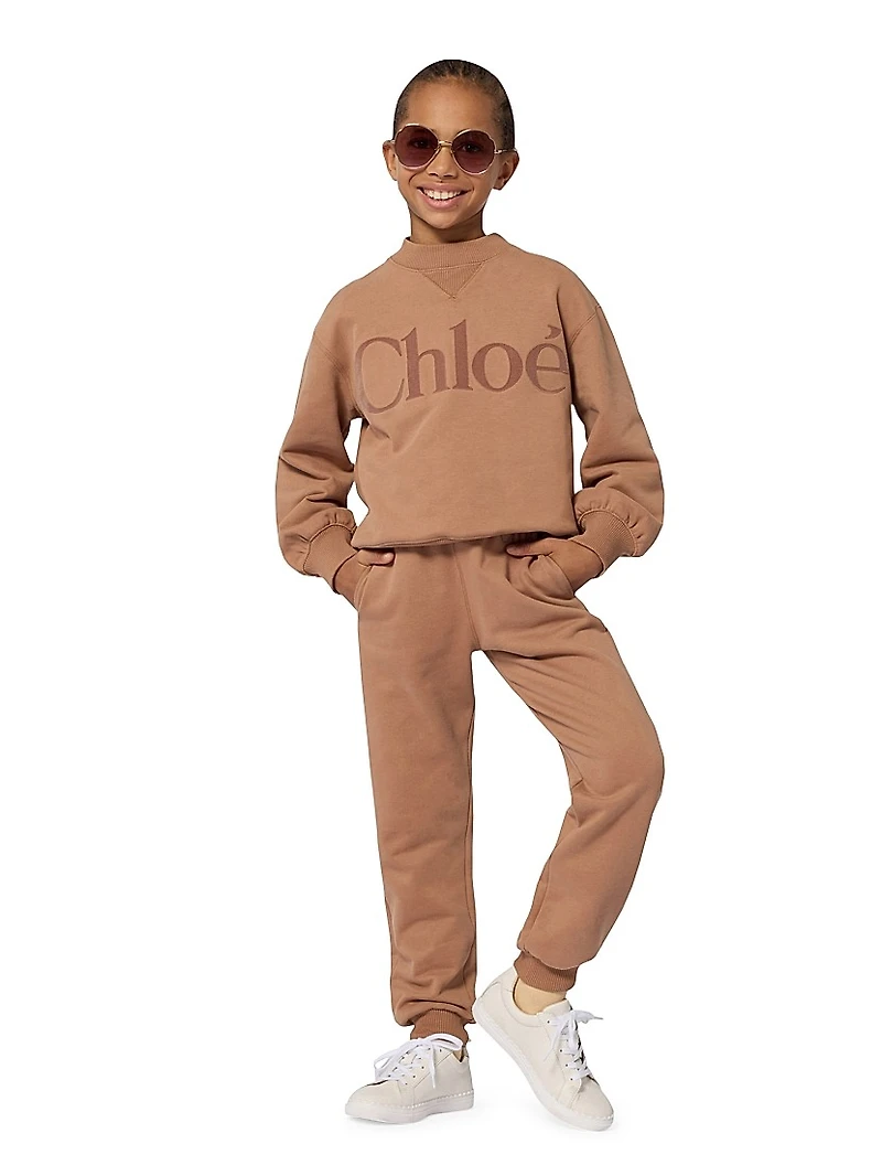 Little Girl's & Logo Crewneck Sweatshirt