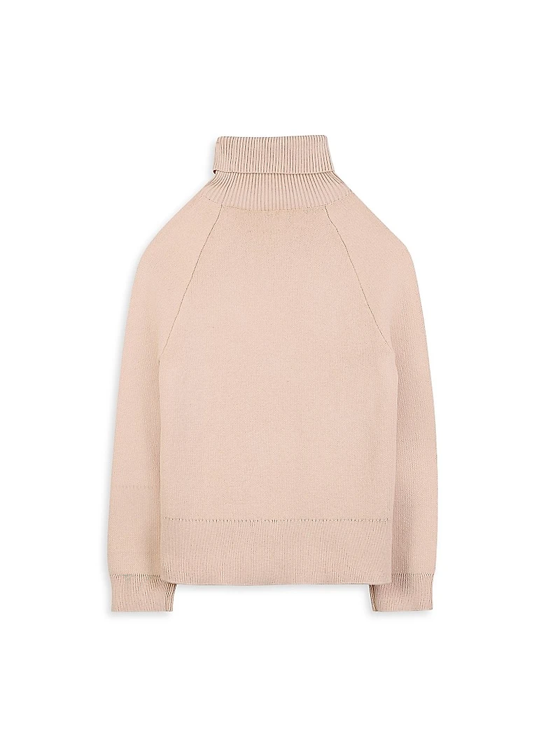 Little Girl's & Logo Turtleneck Sweater