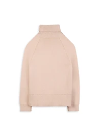 Little Girl's & Logo Turtleneck Sweater