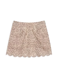 Little Girl's & Leopard Print Skirt