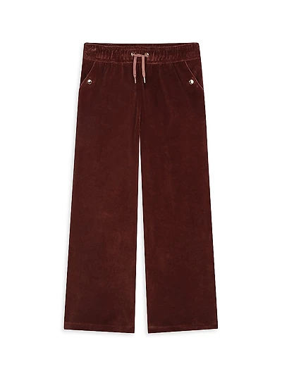 Little Girl's & Velvet Jogger Trousers