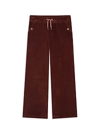 Little Girl's & Velvet Jogger Trousers