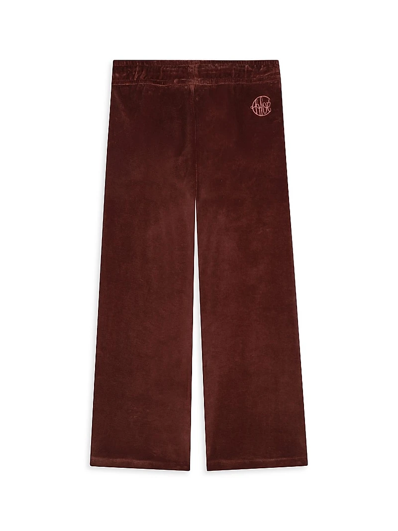 Little Girl's & Velvet Jogger Trousers