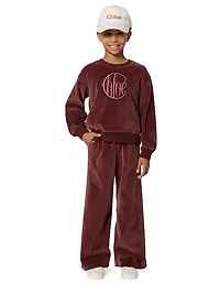 Little Girl's & Velvet Jogger Trousers