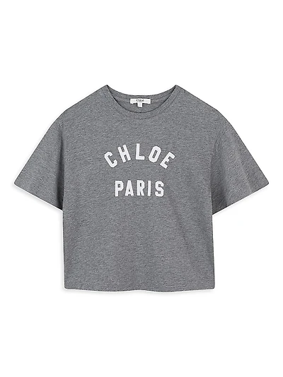 Little Girl's & Logo Crewneck T-Shirt