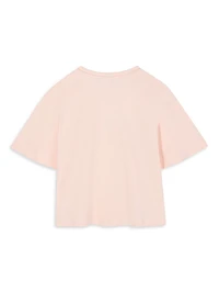 Little Girl's & Logo Embroidered T-Shirt