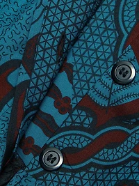 Tobi Pleated Printed Cotton Midi-Dress