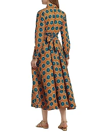 Fayo Printed A-Line Midi-Dress