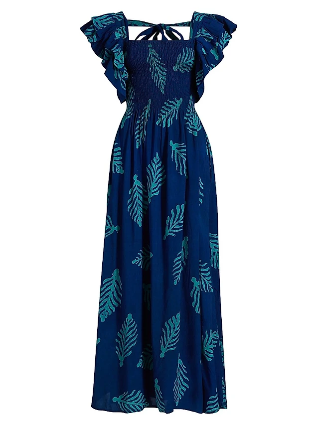 Helsi Tessa Long-Sleeve Appliqu A-Line Maxi Dress | The Summit