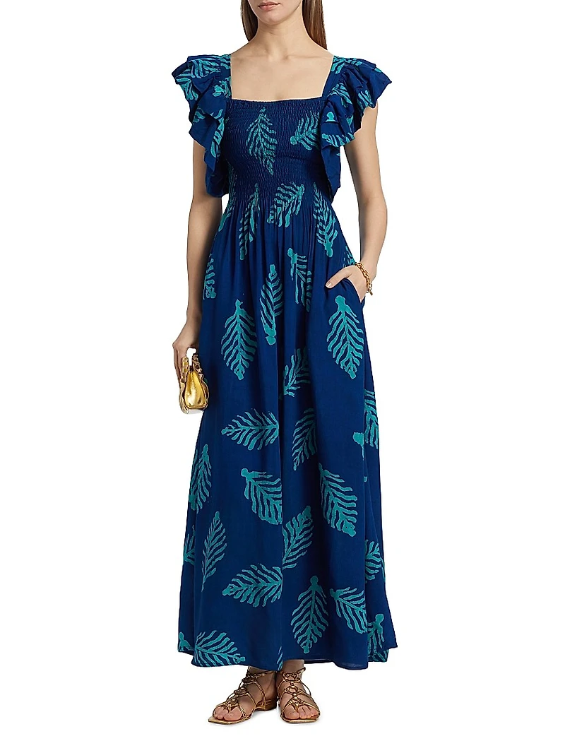 Sola Printed A-Line Maxi Dress