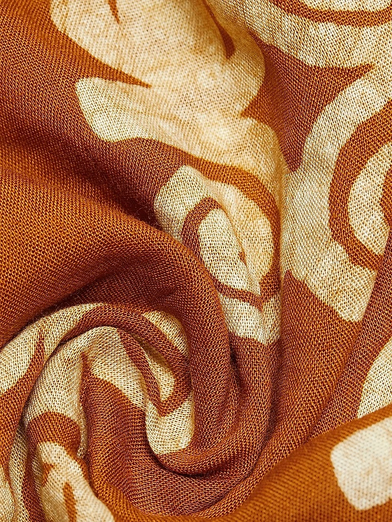 Issa Printed Cotton A-Line Midi-Dress