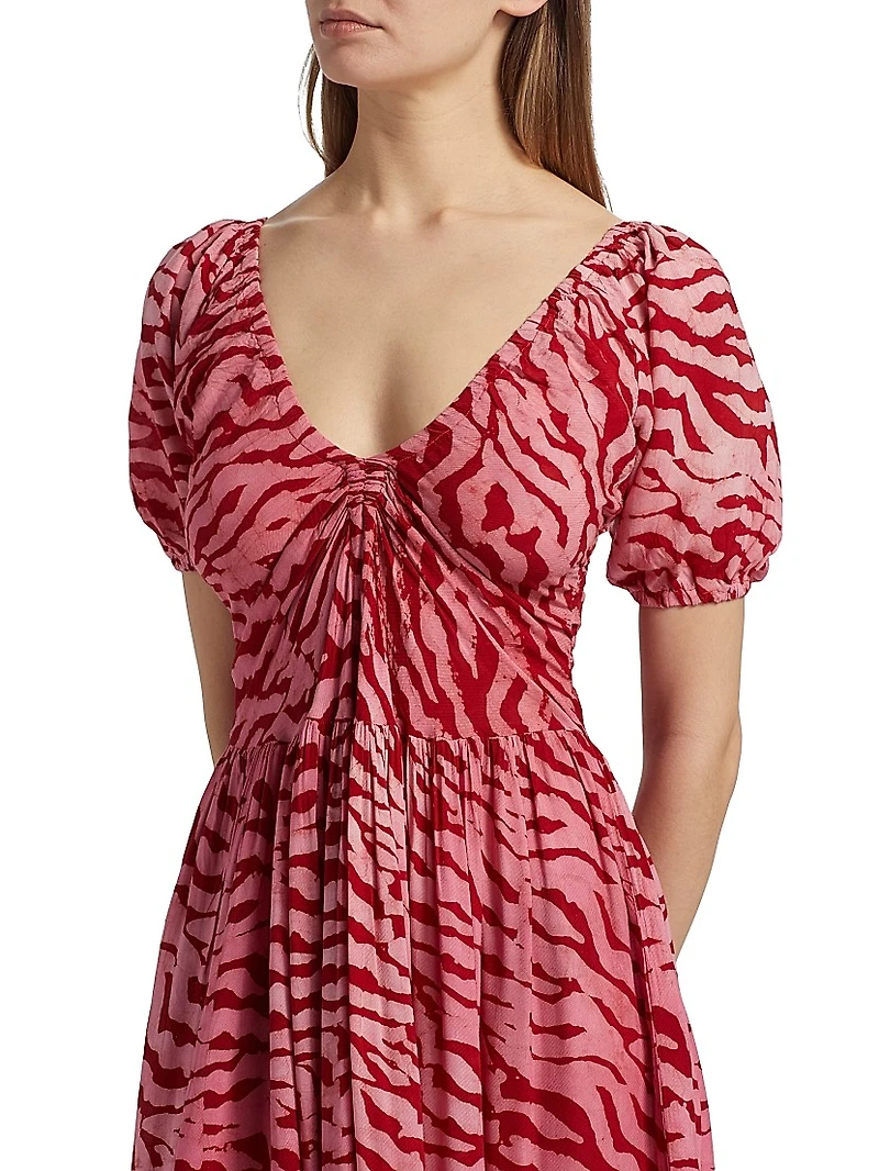 Bori Printed A-Line Midi-Dress