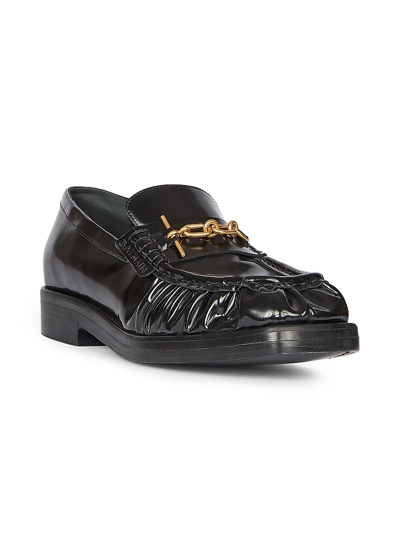 Sync-Glazed Leather Loafers