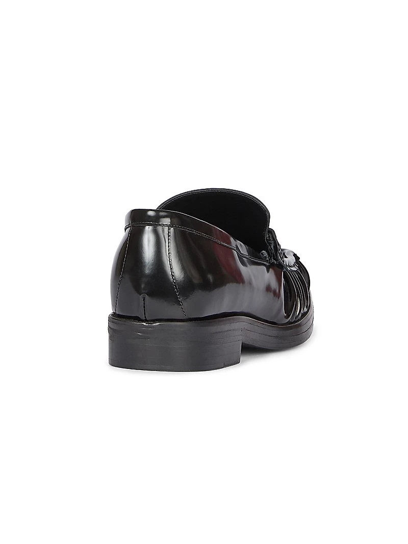 Sync-Glazed Leather Loafers