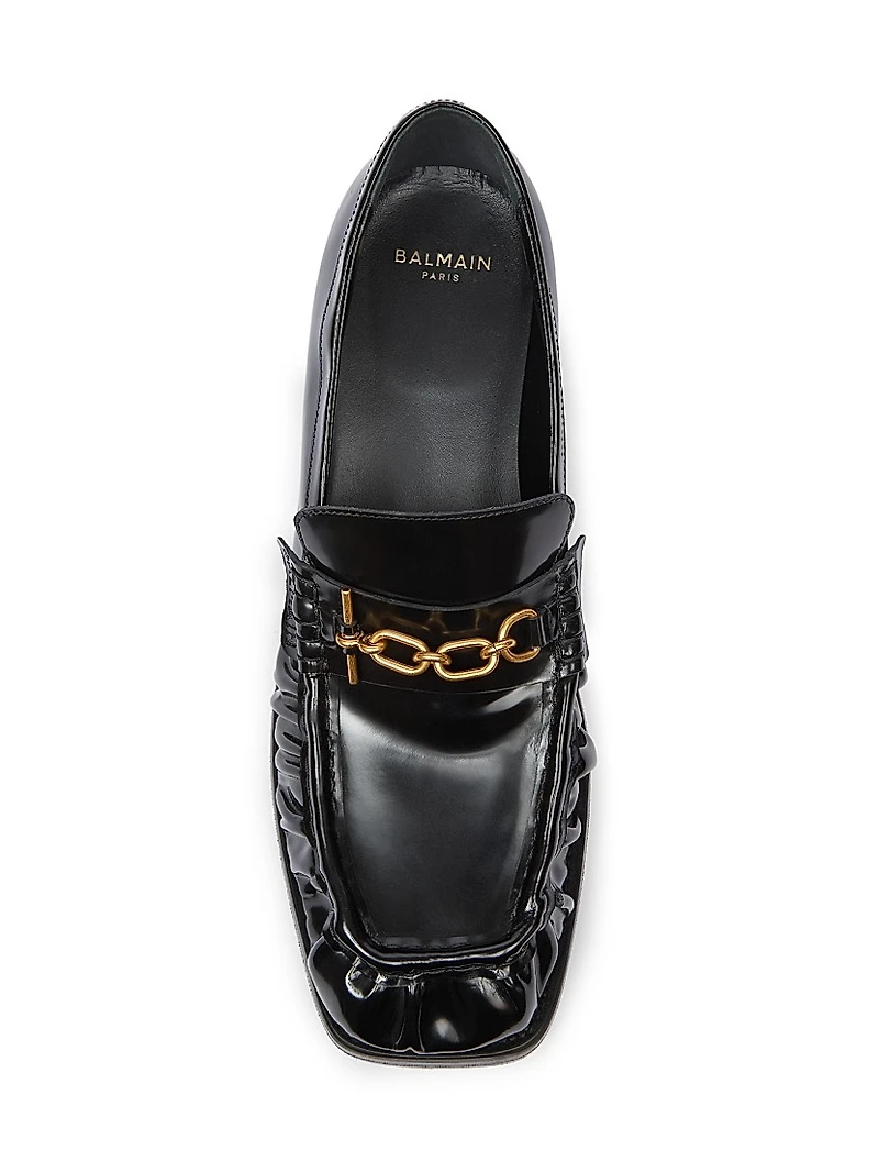 Sync-Glazed Leather Loafers