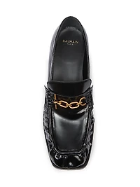 Sync-Glazed Leather Loafers