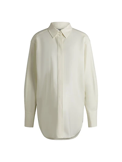 Travel-Friendly Blouse Wrinkle-Resistant Wool