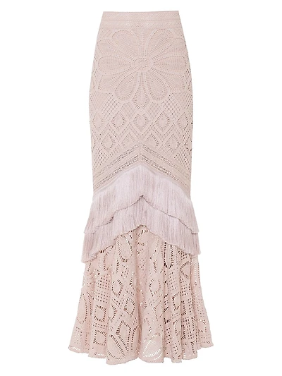 Crochet Cotton Tulle Maxi Skirt