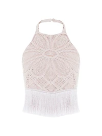 Flower Crochet Halter Top