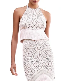 Flower Crochet Halter Top