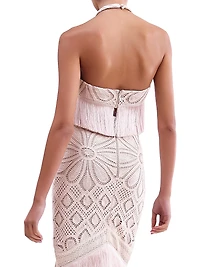 Flower Crochet Halter Top