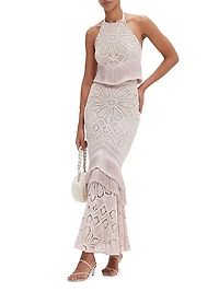 Flower Crochet Halter Top