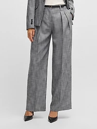 Regular-Fit Trousers with Pleated Front