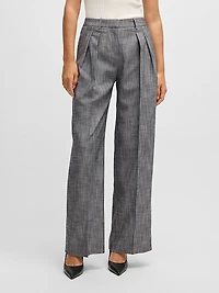 Regular-Fit Trousers with Pleated Front