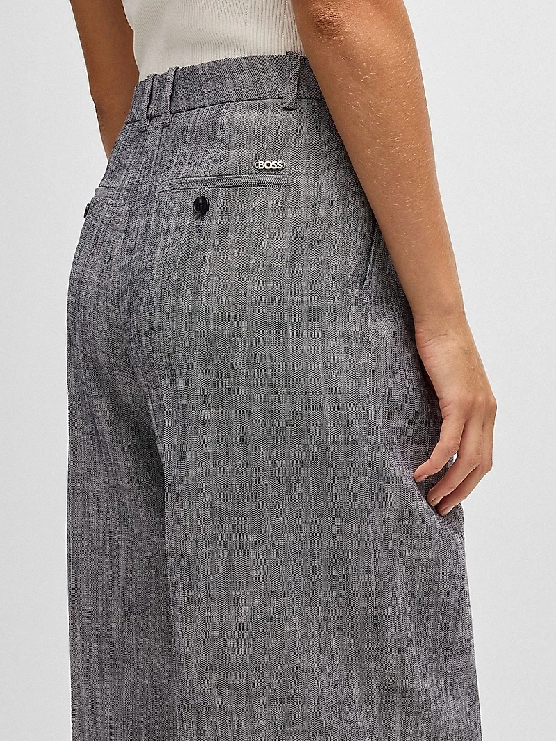 Regular-Fit Trousers with Pleated Front