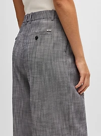 Regular-Fit Trousers with Pleated Front