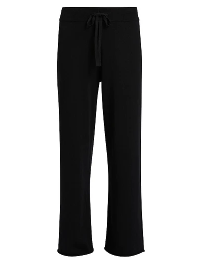 Do Not Disturb Cotton-Cashmere Straight-Leg Pants