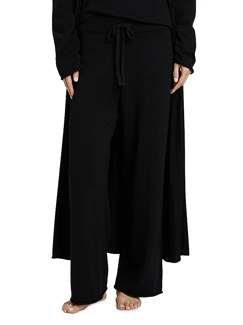 Do Not Disturb Cotton-Cashmere Straight-Leg Pants