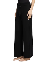 Do Not Disturb Cotton-Cashmere Straight-Leg Pants
