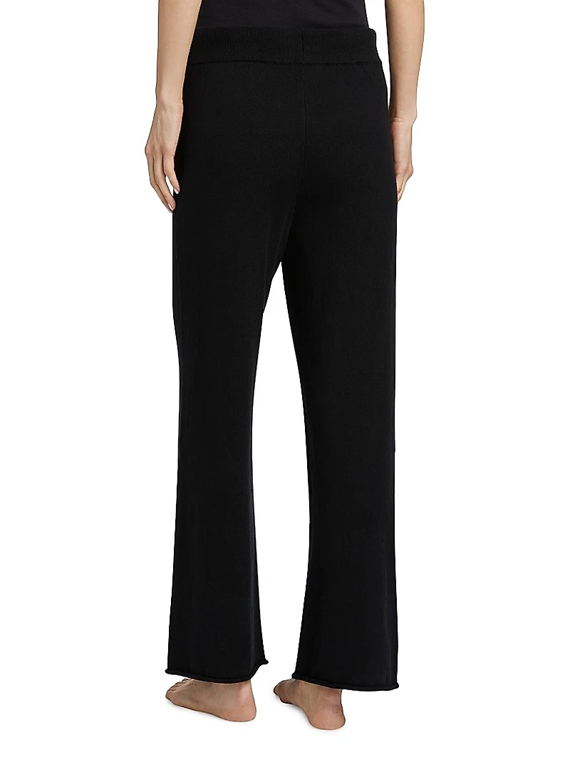 Do Not Disturb Cotton-Cashmere Straight-Leg Pants