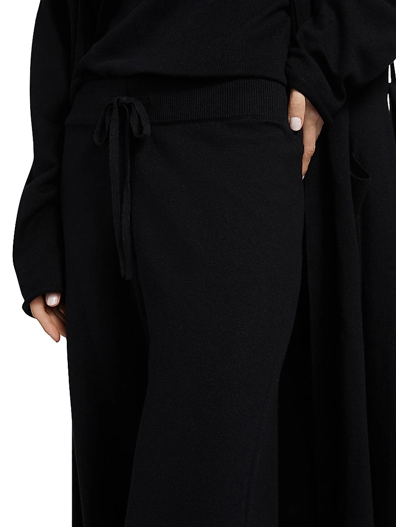 Do Not Disturb Cotton-Cashmere Straight-Leg Pants