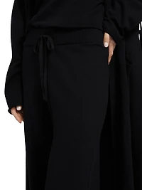 Do Not Disturb Cotton-Cashmere Straight-Leg Pants