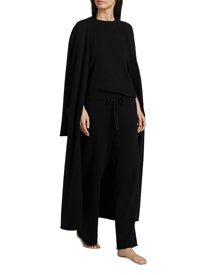 Do Not Disturb Cotton-Cashmere Straight-Leg Pants