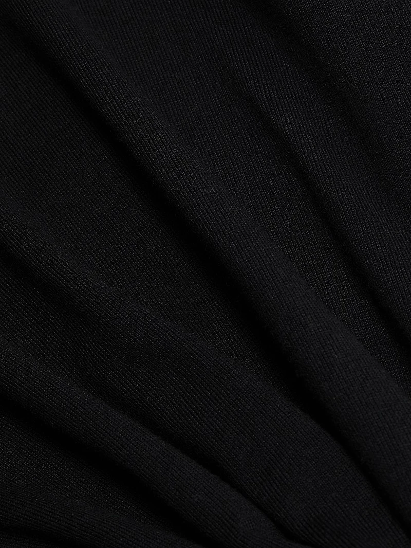 Do Not Disturb Cotton-Cashmere Crewneck Top