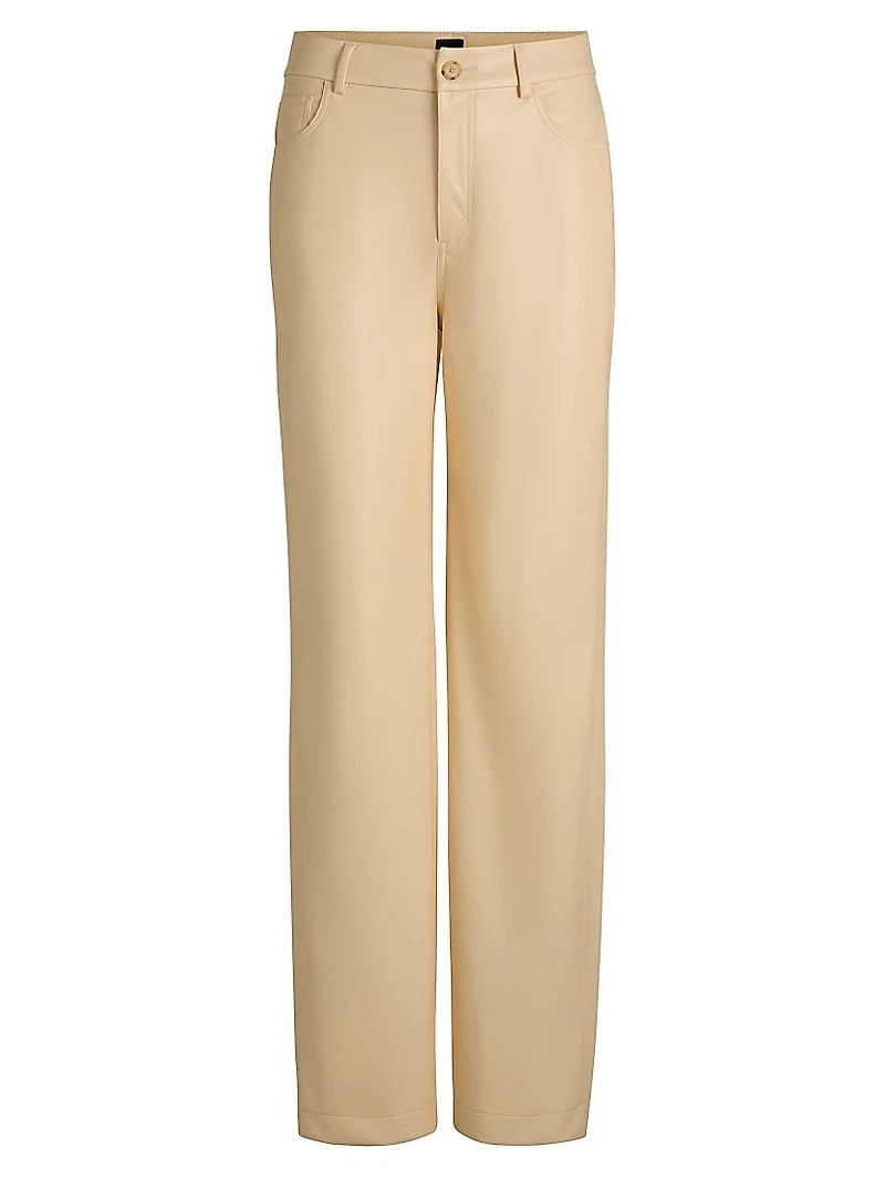 Five-Pocket Trousers Faux Leather